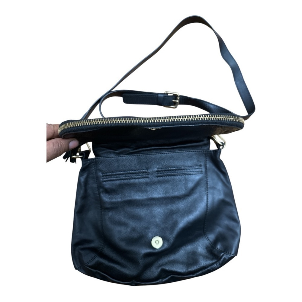 Alberta Di Canio Italian Leather Stash Tassel Flap Cross Body Shoulder Handbag - Picture 3 of 6